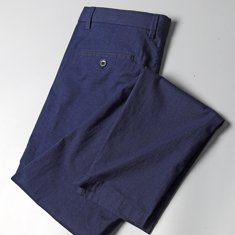 福利牛货！捡漏外贸休闲裤男尾单剪标夏季中青年直筒微弹透气长裤