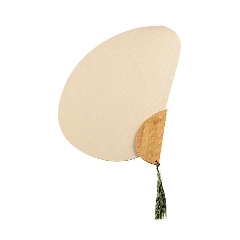 双面手绘半生宣纸团扇复古古风扇形diy空白扇子