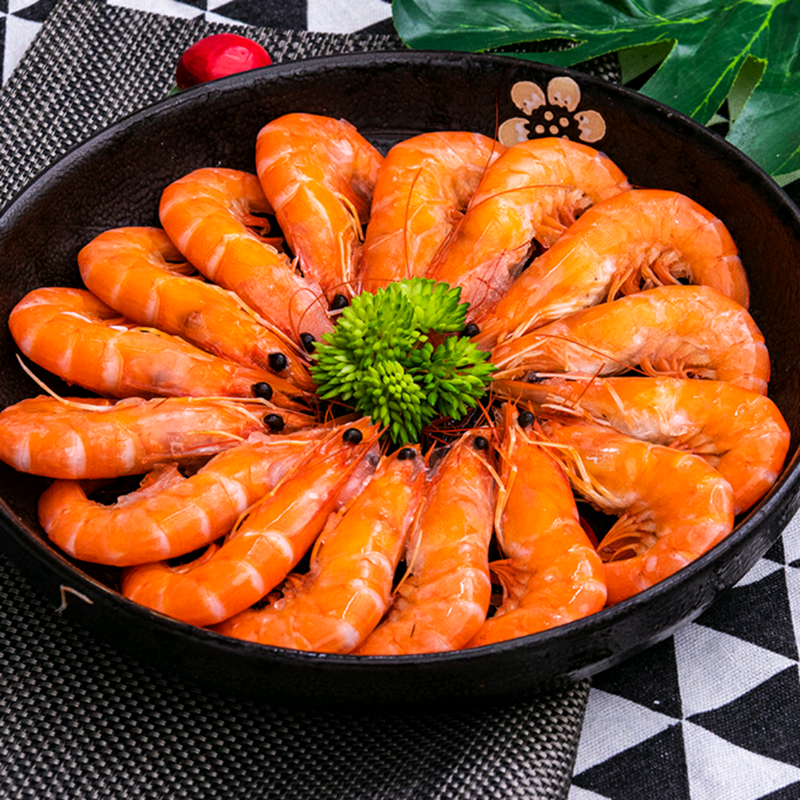 冷冻熟虾带冰9斤南美熟冻白虾大号基围虾熟冻虾