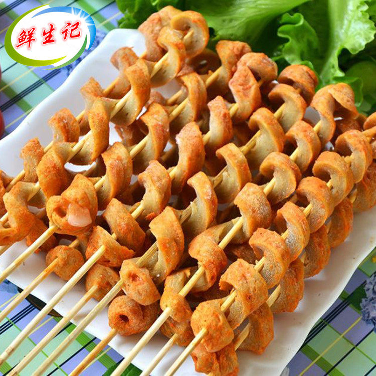 面筋烧烤20串原味半成品手工油炸螺旋白面筋豆制品面筋制品