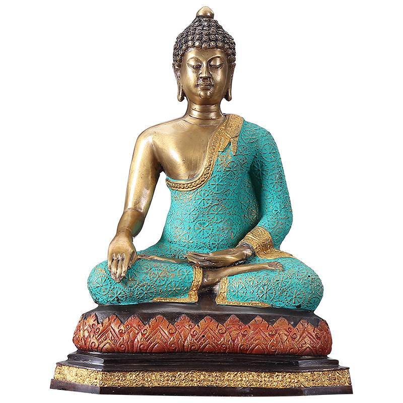 泰国佛像摆件供奉镇东南亚铸铜家居客厅仿古招财摆件