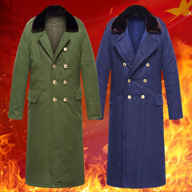 老式棉衣黄棉衣正品保长军大衣劳保冷库保安棉花军大衣