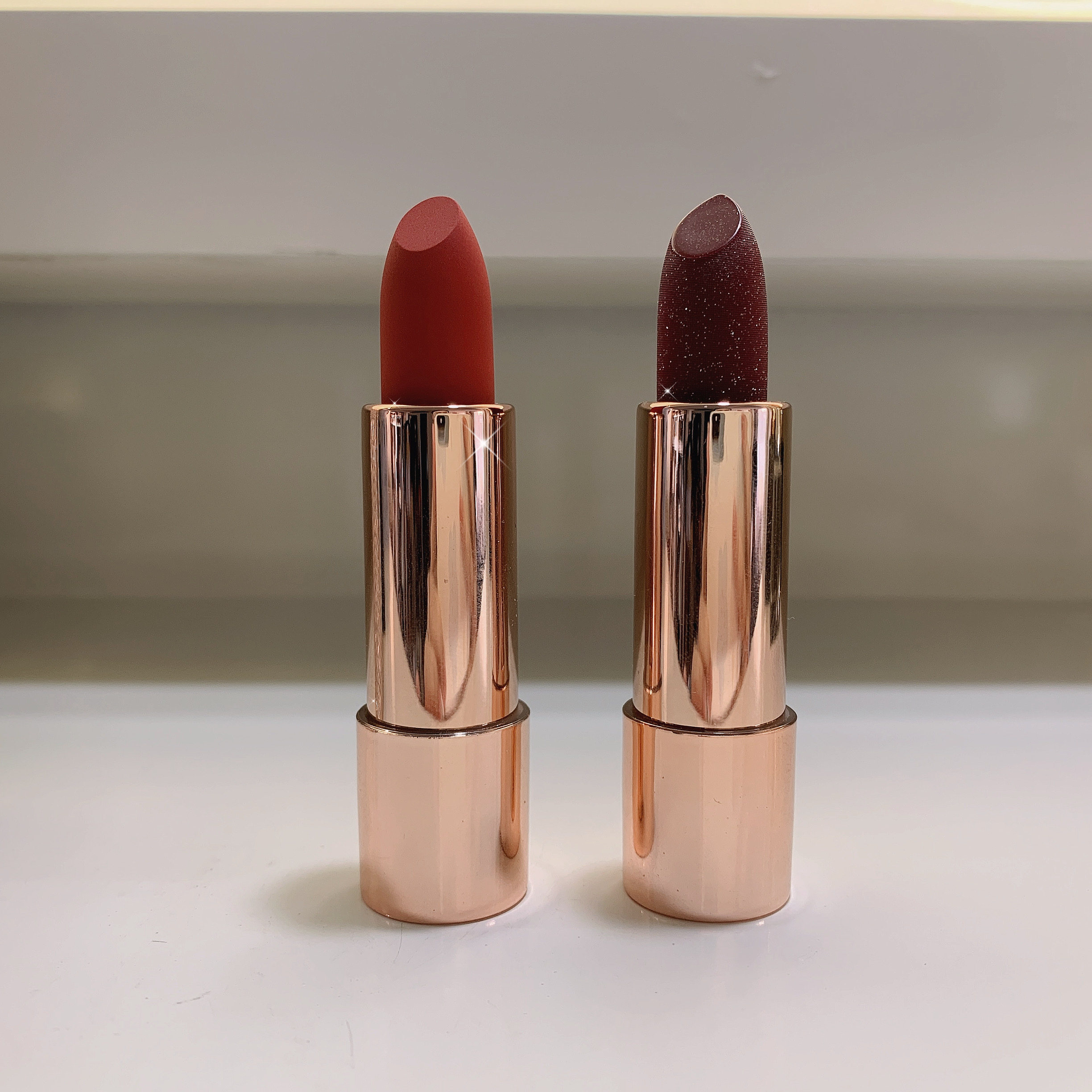 秀丽新品钻石口红复古红宝石红唇唇膏持久唇膏