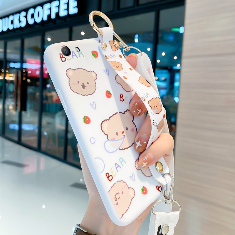 oppoa57软壳opop挂绳斜跨opoppoa57外壳poopa39卡通poopa39t手机保护