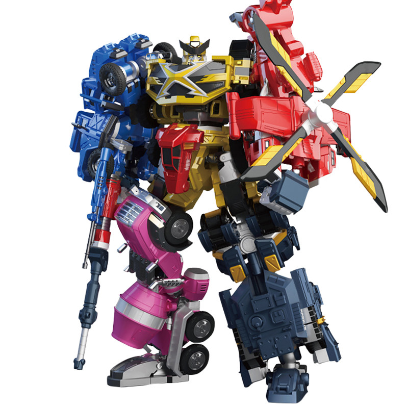 正版机甲五炫合体机器人变形迷你特攻里奥弗特儿童机器人