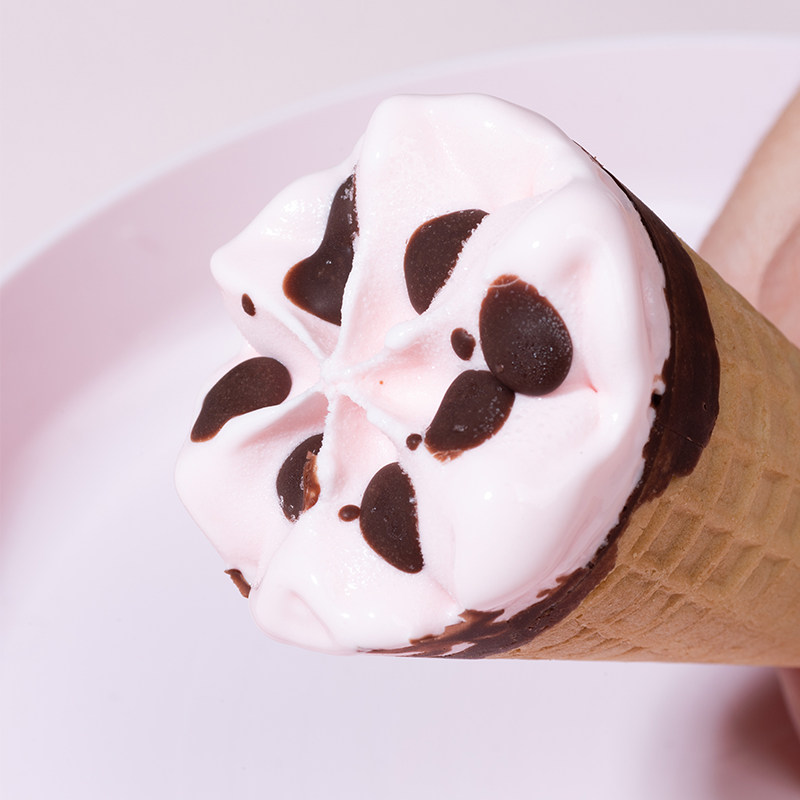 [新品】祐康经典甜筒草莓/牛奶味冰淇淋45g*20支精巧冷饮棒冰激凌