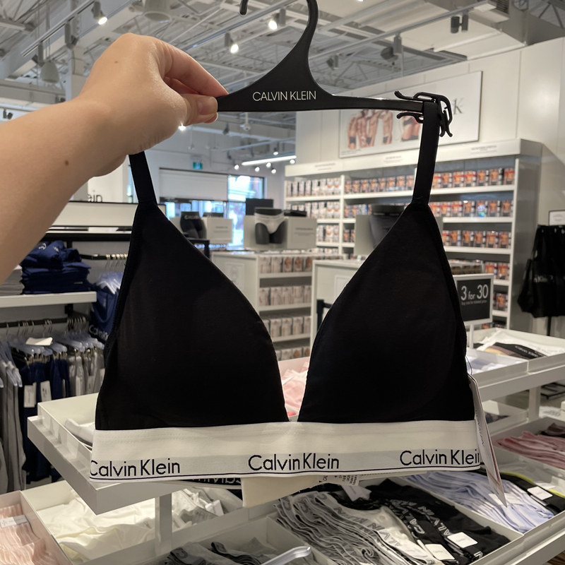 ckcalvinklein女士薄棉两穿休闲舒适内衣运动文胸