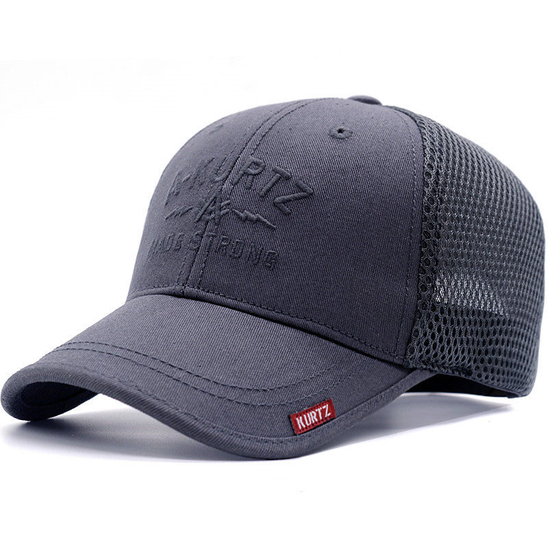 帽子夏天薄韩版百搭鸭舌帽男潮潮牌休闲透气网眼帽子