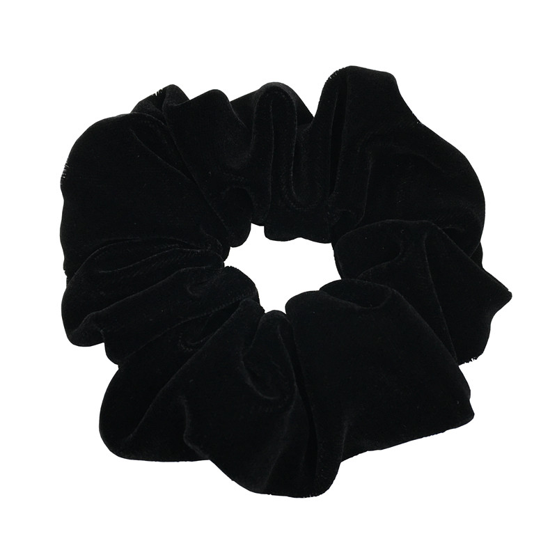 丝绒发圈黑色气质大肠金丝绒发绳韩国绒面头花发饰