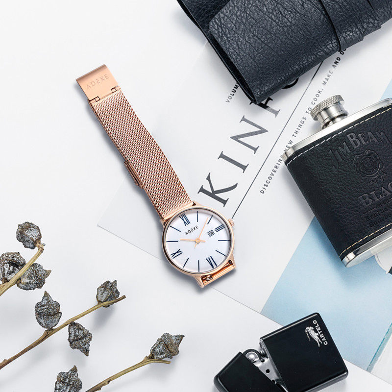 adexe樱花粉手表防水手镯礼盒dw