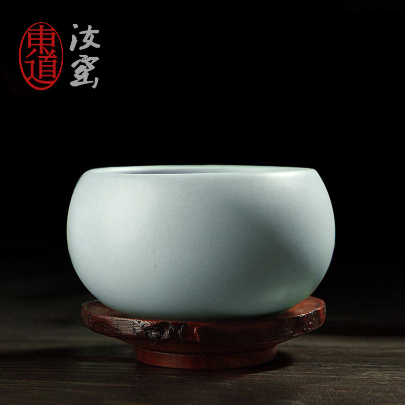 正品东道汝窑禅定杯汝窑晨香杯开片汝窑茶杯汝窑个人杯圆融单杯