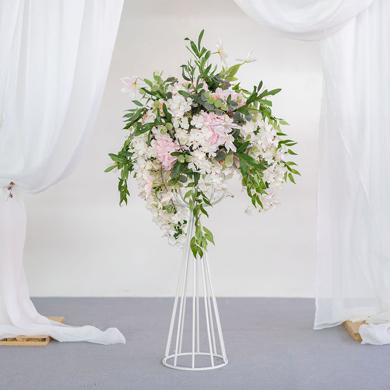 婚庆绢花仿真花橱窗装饰道具主桌花路引花球插花婚礼舞台摆件用品