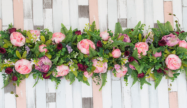 婚庆道具仿真绢花排花花墙插花酒店商场墙面婚庆绢花