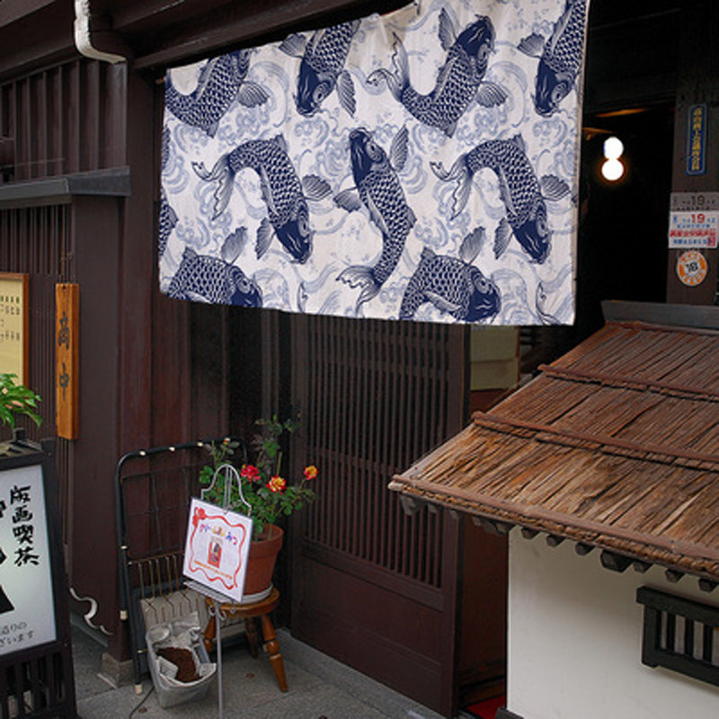 定制布艺门帘半帘日式装饰挂帘餐厅头短料理门帘