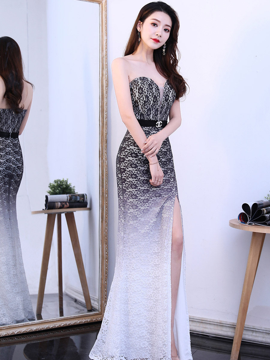 夜场ktv长款晚礼服公关佳丽连衣裙性感超仙夜总会礼服
