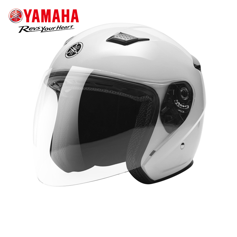 YAMAHA雅马哈摩托车电动车头盔3C认证男女四季轻便安全帽半盔秋冬