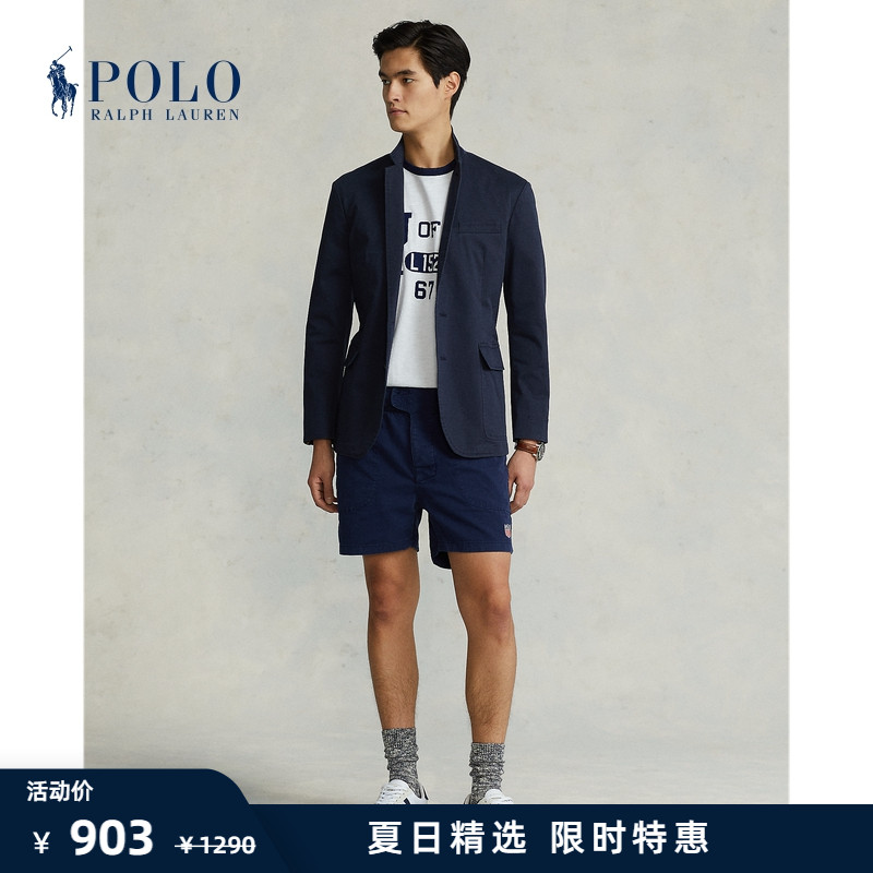 Ralph Lauren/拉夫劳伦男装 22年夏季宽松版棉斜纹布短裤RL14966