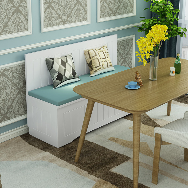 储物转角组合桌椅用餐座家实木餐厅户型小户卡座