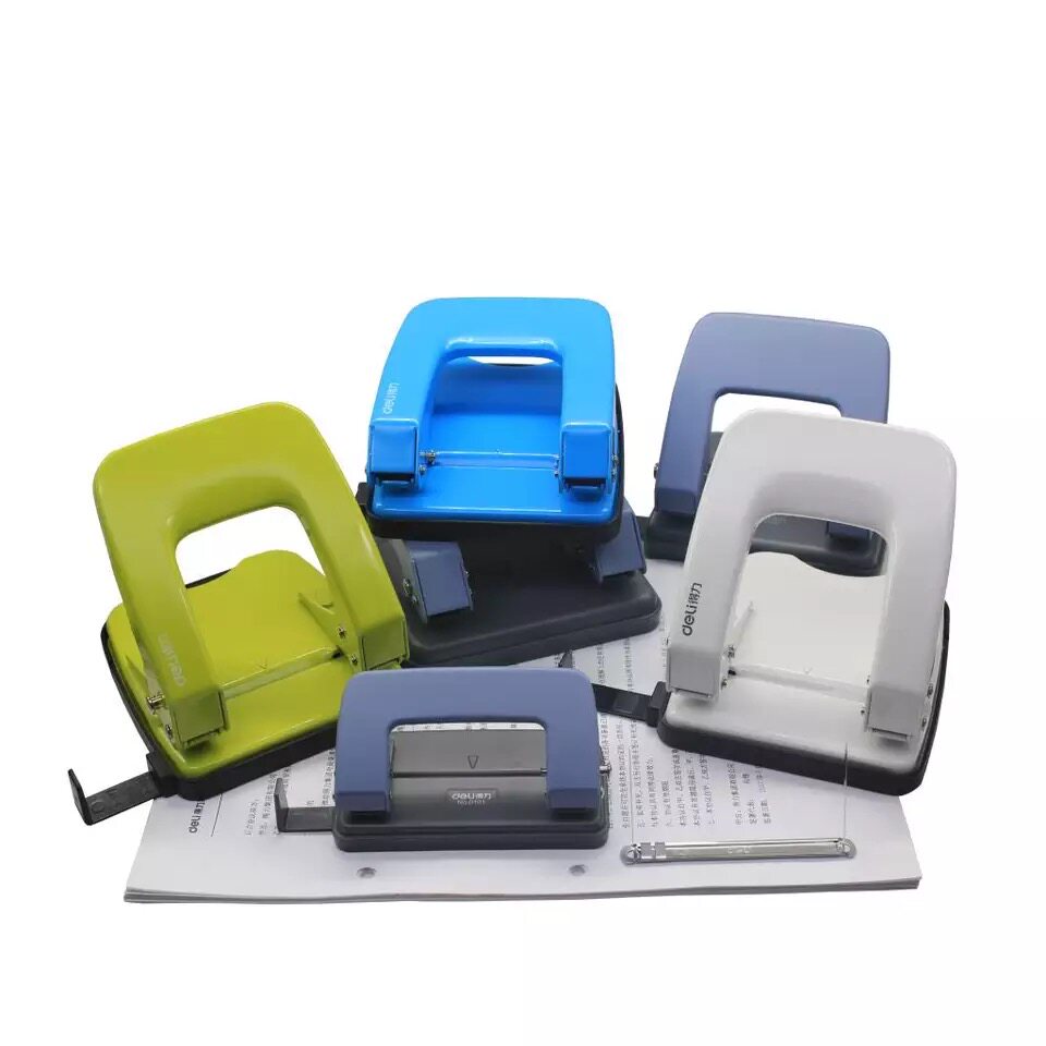 qd手动打洞活页a420双孔打孔机装订得力文件打孔机