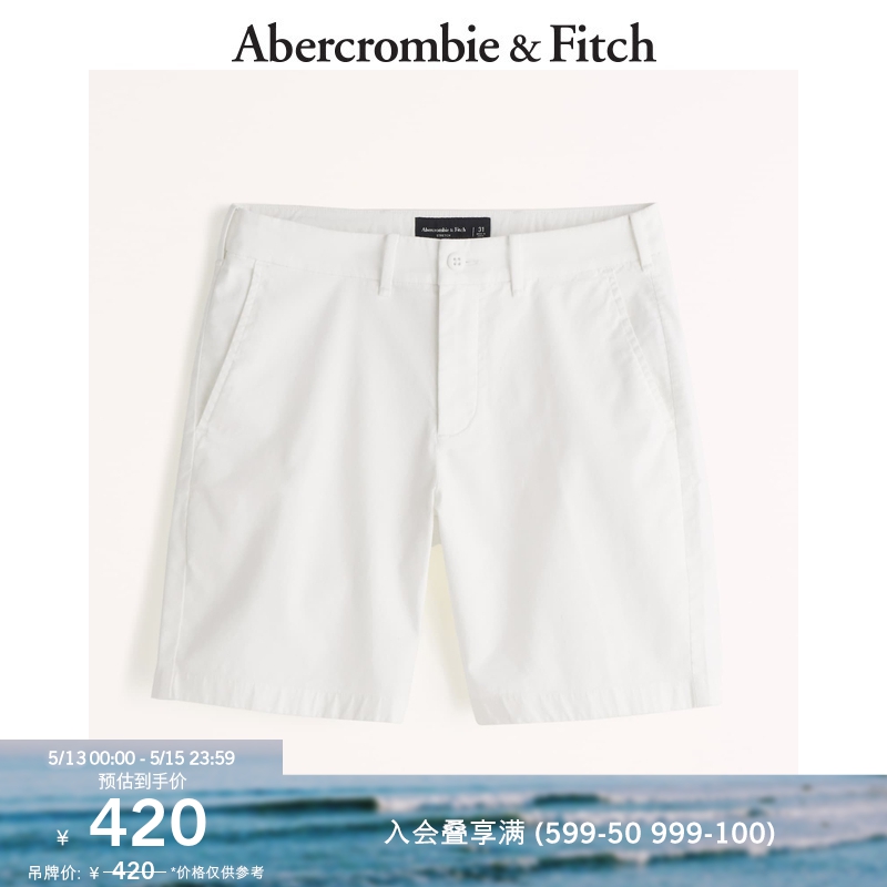 Abercrombie＆Fitch男装 经典无褶休闲短裤 316449-1 AF