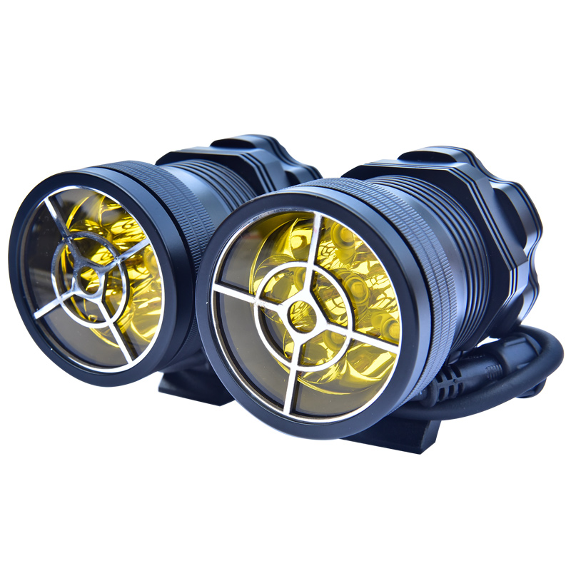 车灯摩托车射灯超亮led12v雅马哈摩托改装外置摩托车车灯