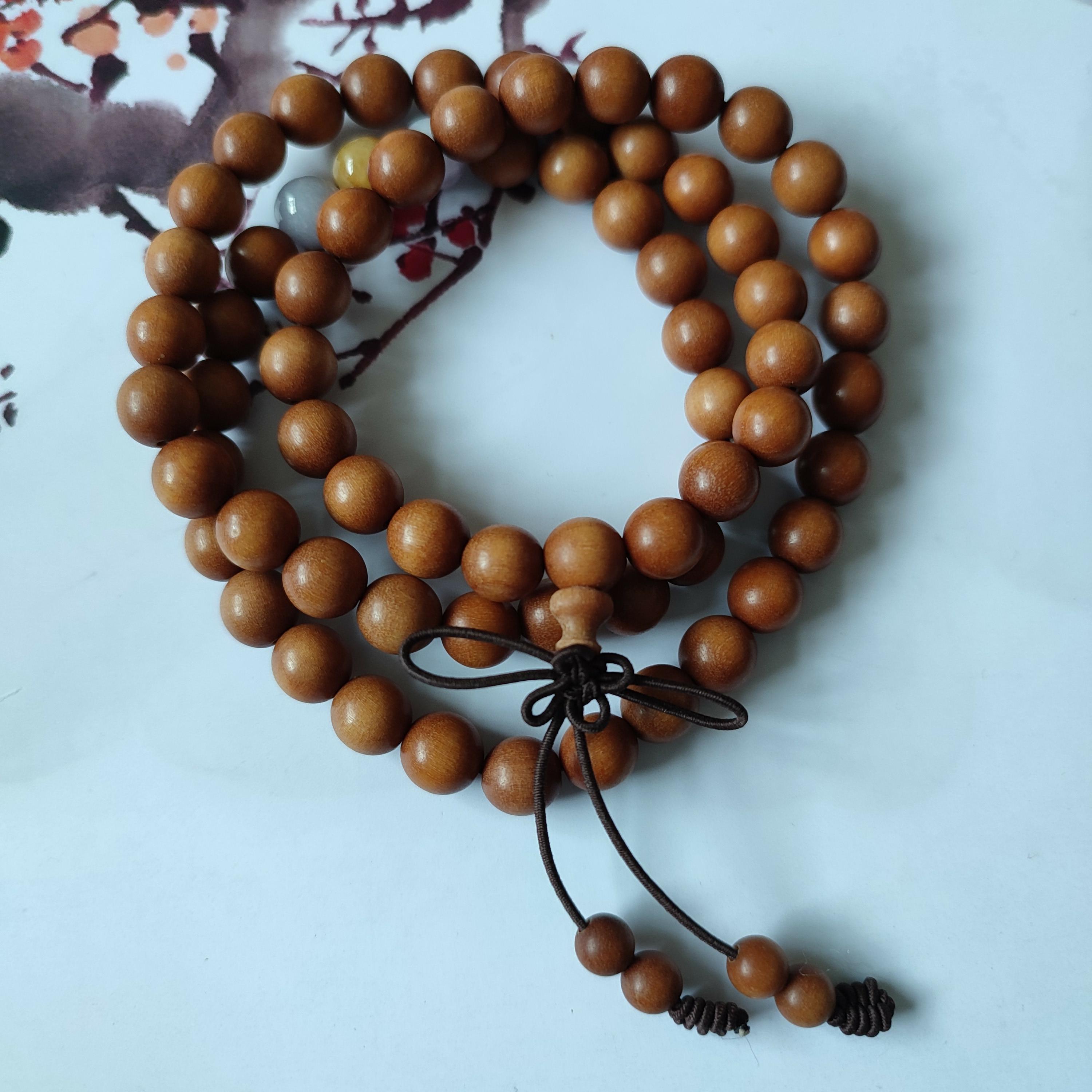 老料巴比檀香54颗8mma翡翠佛珠手串念珠手链佛珠