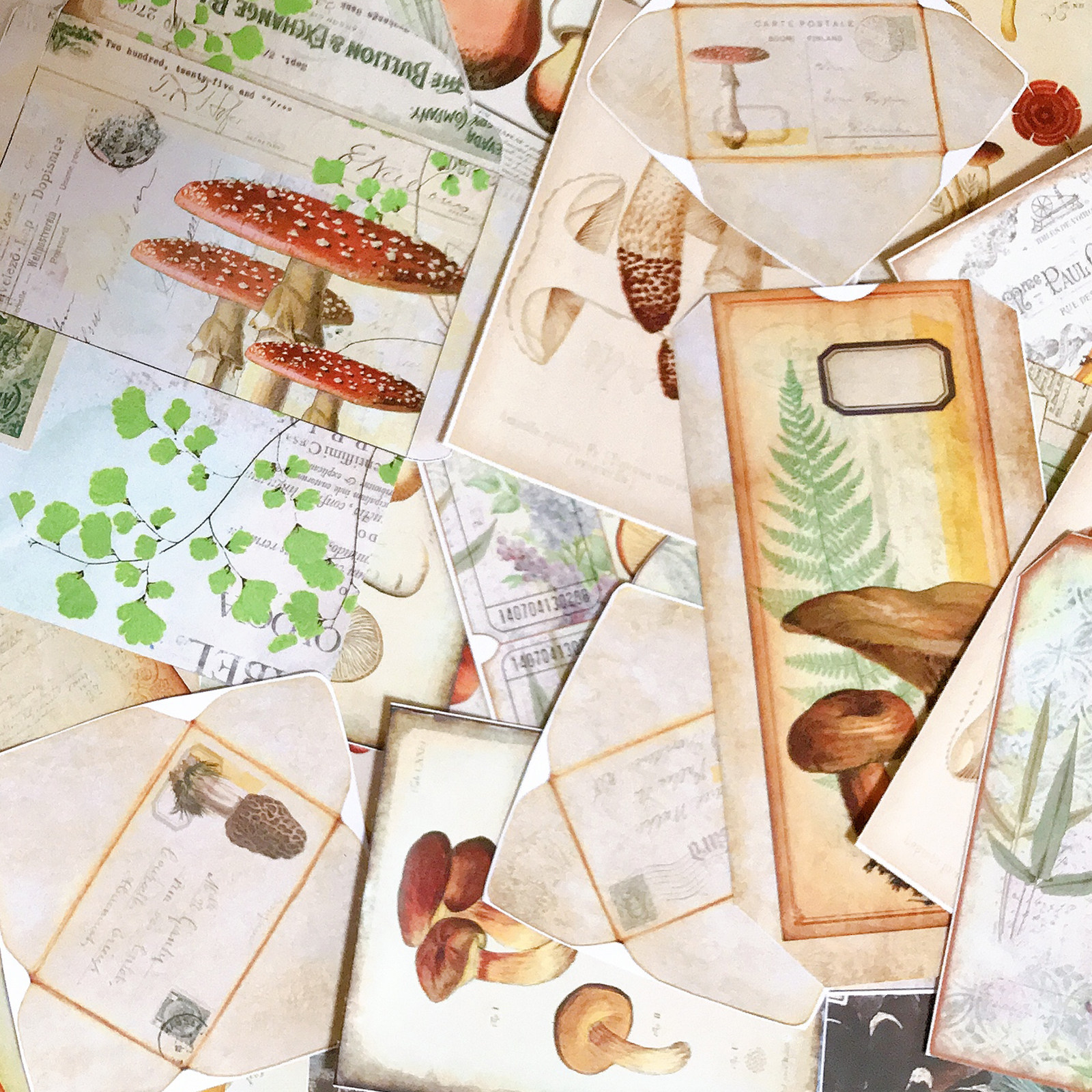 初尘junkjournal主题素材包多款可选手帐相册装饰折纸