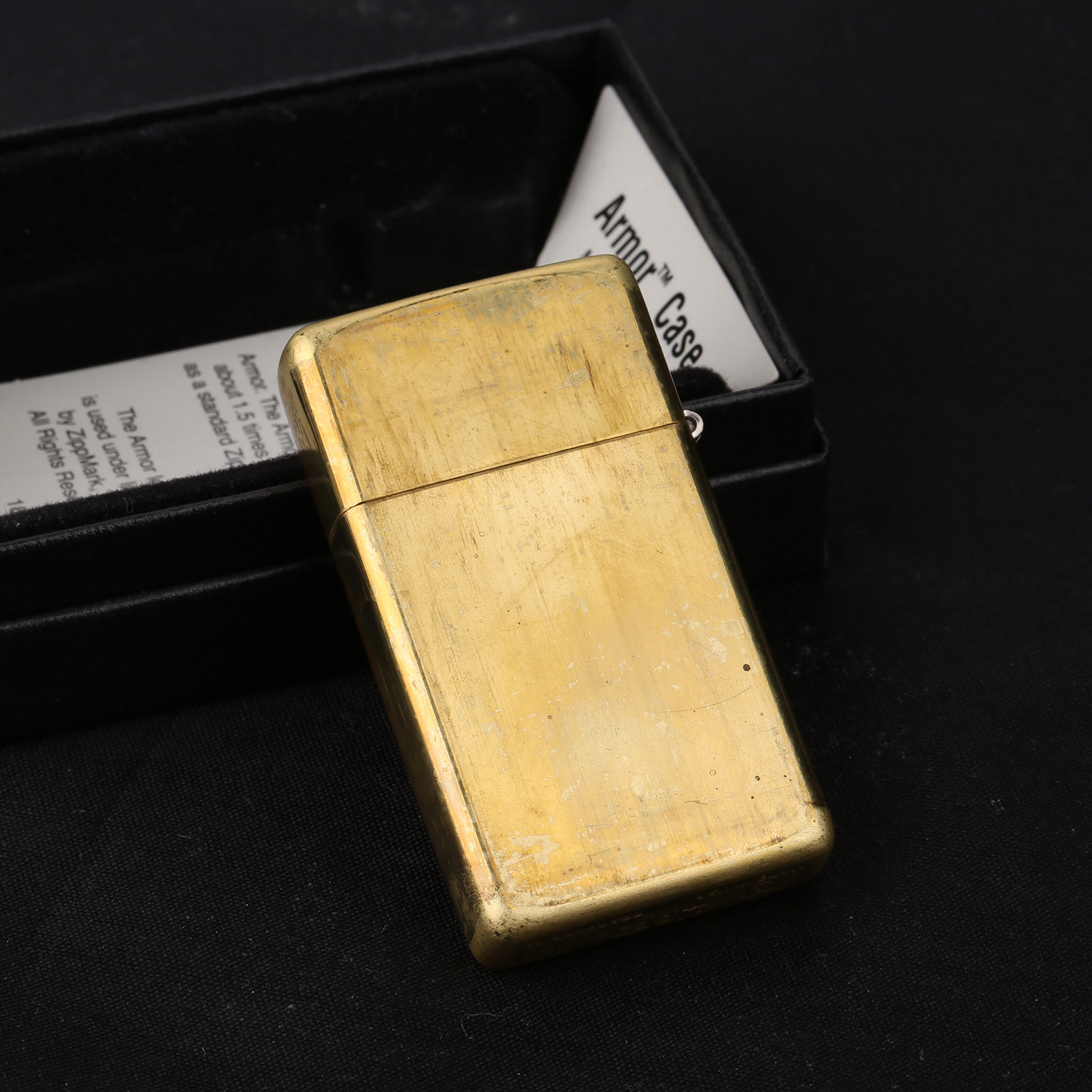 zippo防风打火机2010年首版窄机纯铜盔甲内部毛坯zippo