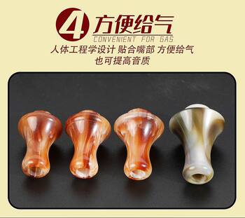 Hulusi mouthpiece ປາກສີດໍາ resin ABS cucurbit ອຸປະກອນເສີມ C-flat B-tone mouthpiece ຖອດອອກໄດ້ທົດແທນປາກ