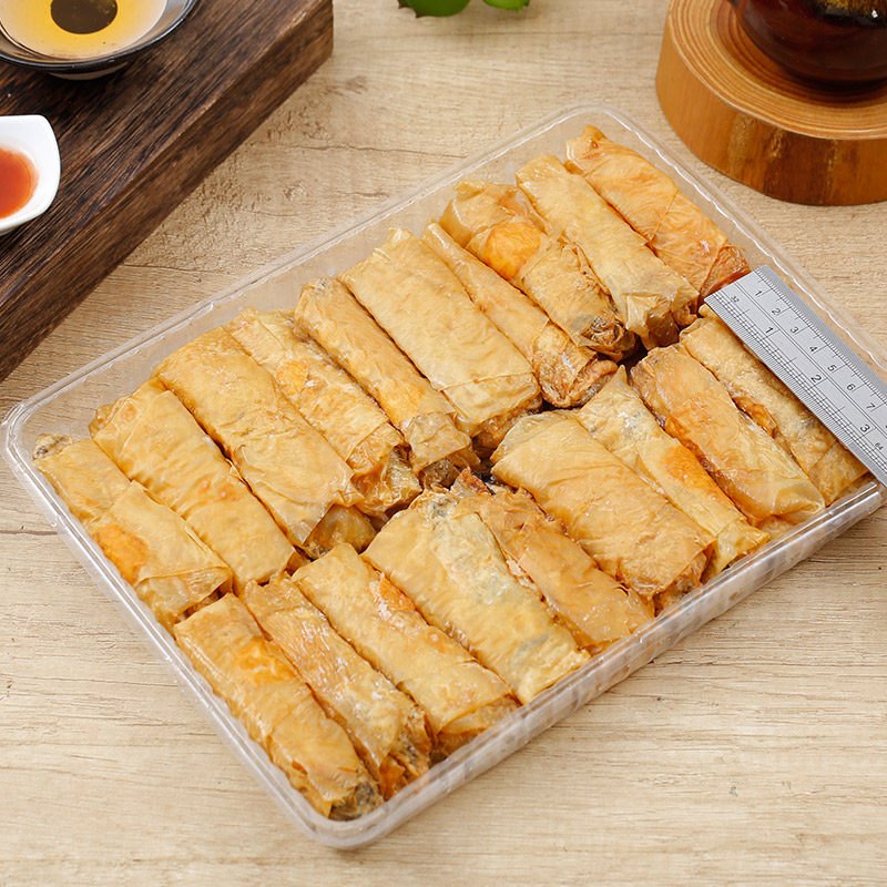 鲜竹卷港式茶楼特色点心腐皮卷广茶点腐竹竹笋包点