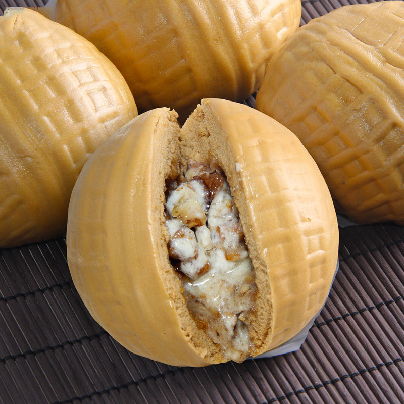 广州酒家利口福一个核桃包广式粤式早餐早茶点心包子320g4个装