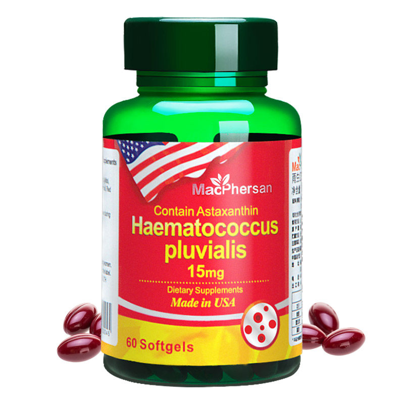 美国进口 麦弗逊天然虾青素软胶囊15mg高含量雨生红球藻 正品