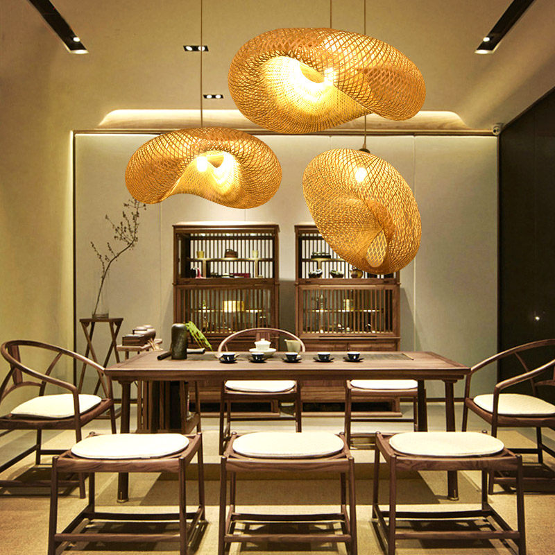 商品详情商品详情手机扫码下单酒店相似商品中式竹艺吊灯禅意茶室灯笼