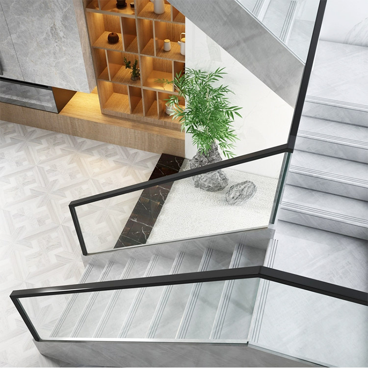 无框玻璃扶手轨道地槽护栏卡槽栏杆阳台楼梯楼梯扶手
