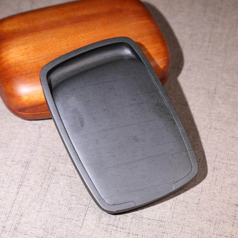 砚台老坑纯石眉纹歙砚精品文人素砚实用收藏文房四宝