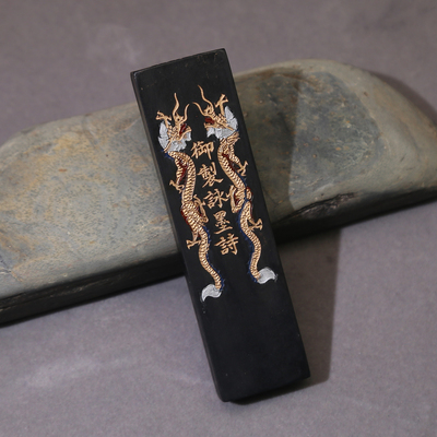 老字号程君房徽墨御制咏诗省级制墨大师监制墨条古法1.