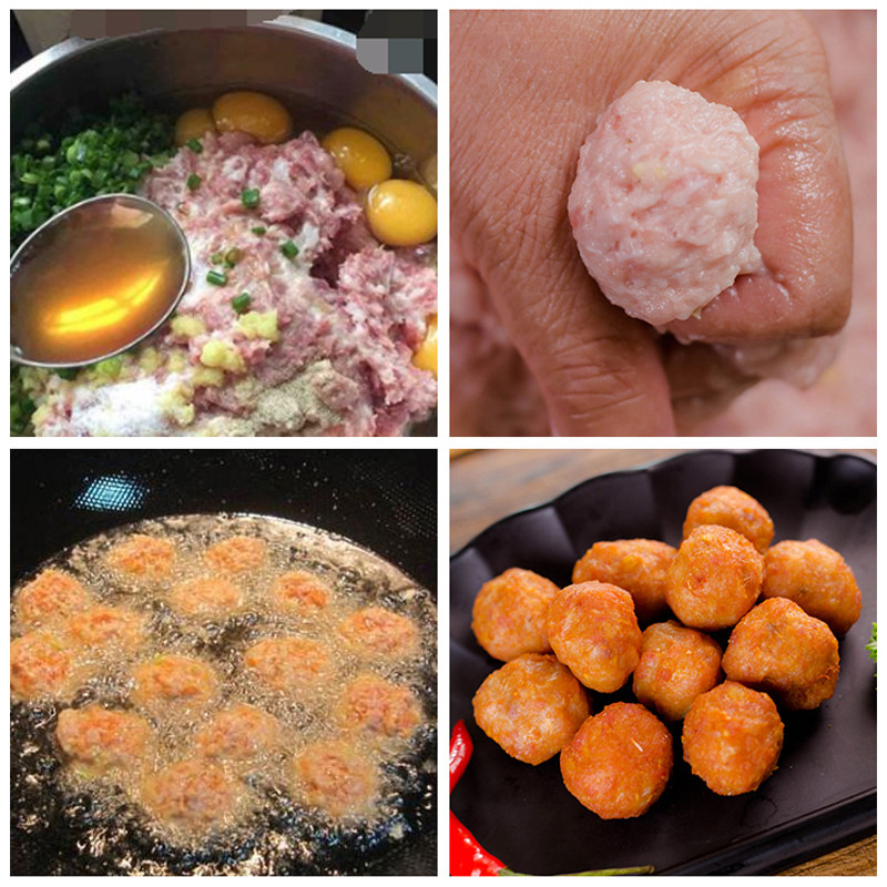 丸子手工猪肉500g油炸瘦肉肉丸红烧狮子头熟食肉丸