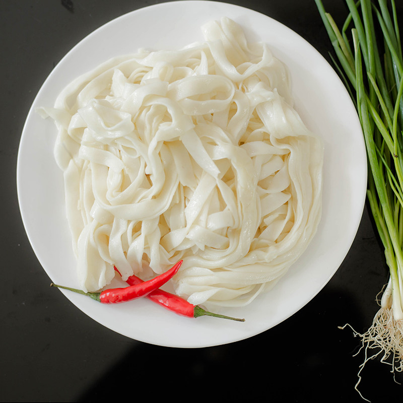 湖北荆州特产新鲜沙市宽米粉湿米粉纯手工零添加河粉农家凉皮米面