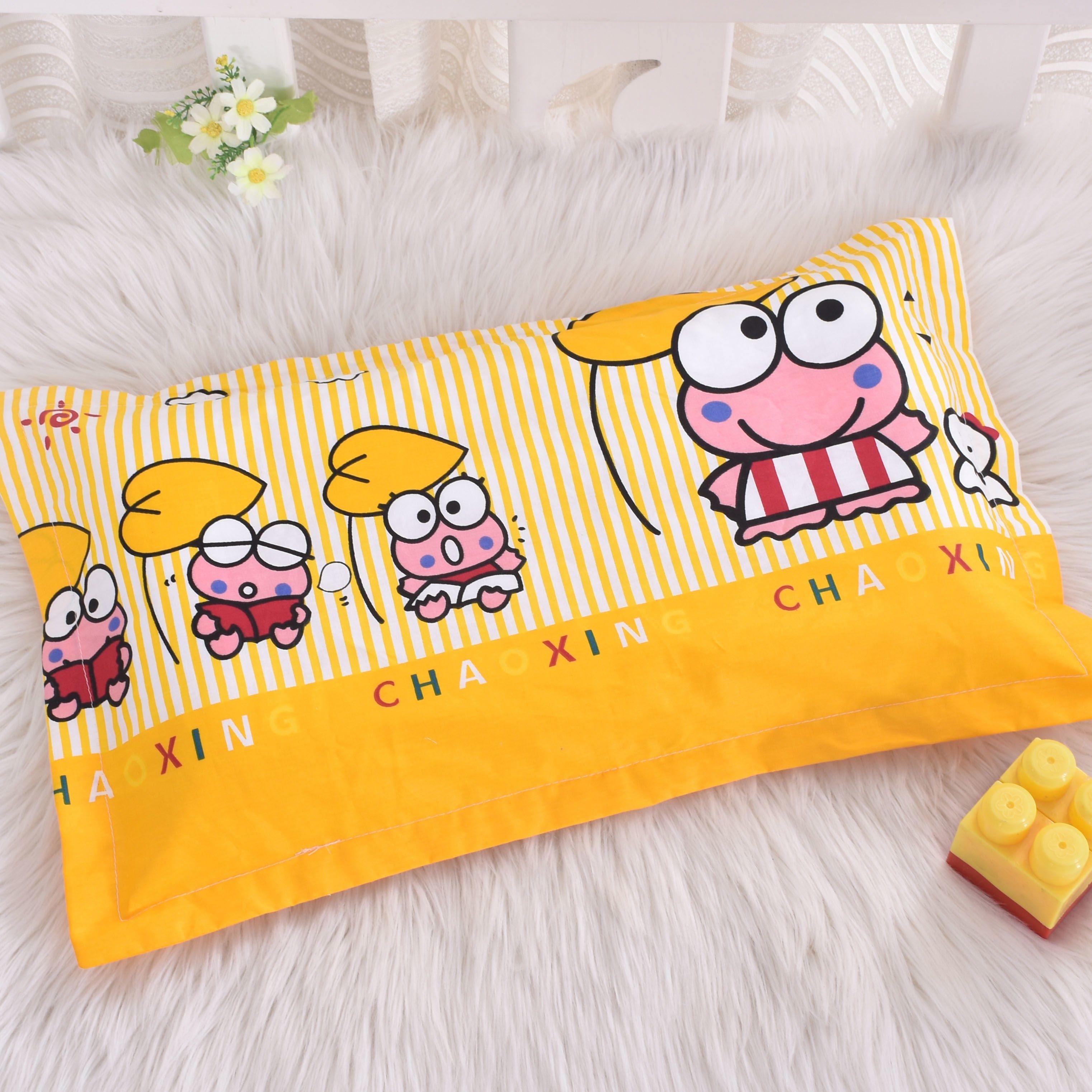 纯棉儿童枕头明子幼儿园宝宝小学生枕套枕芯0-2-6-13岁婴童枕头