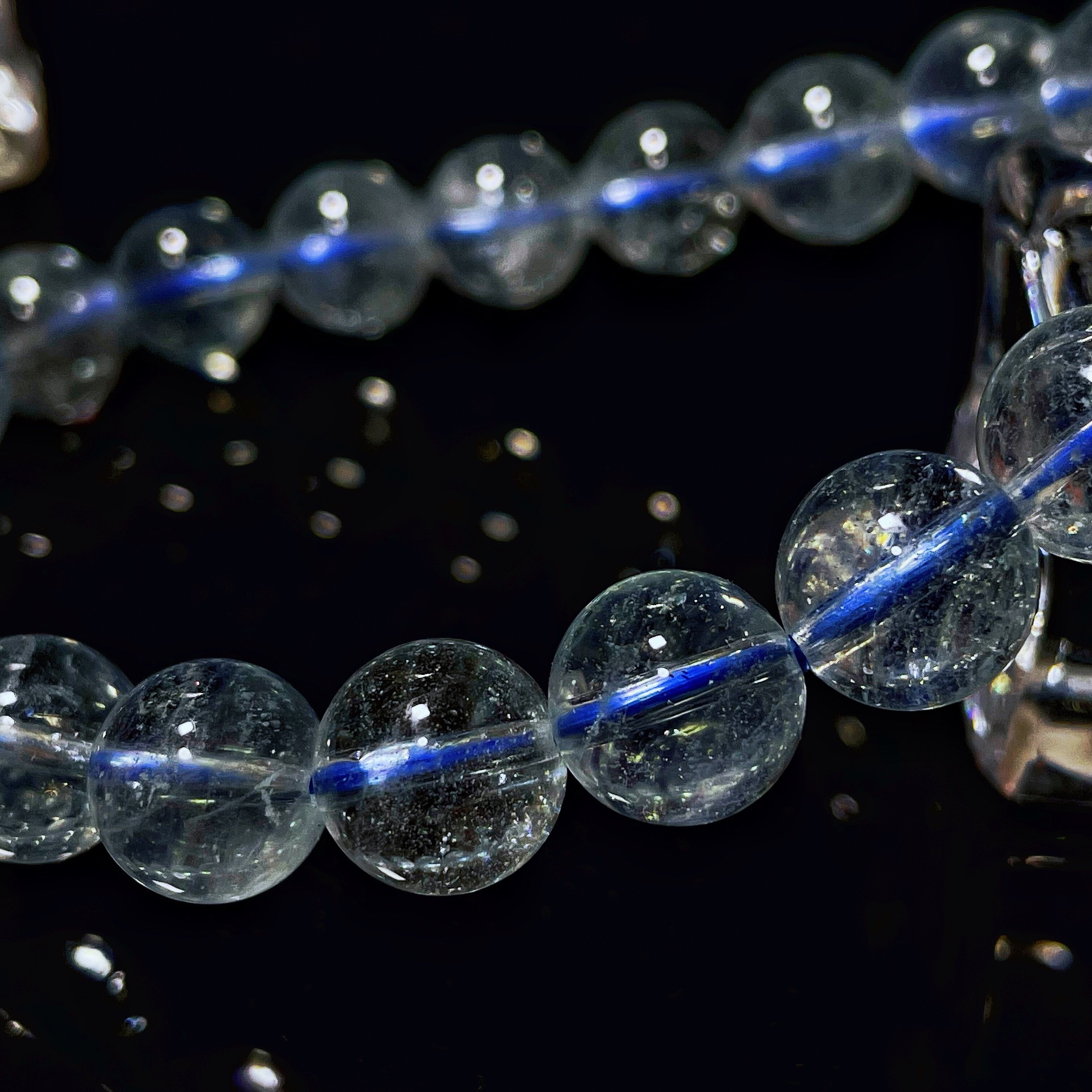 天然冰种海蓝宝石手链蓝色宝石蓝水晶手串女海宝宝蓝手链