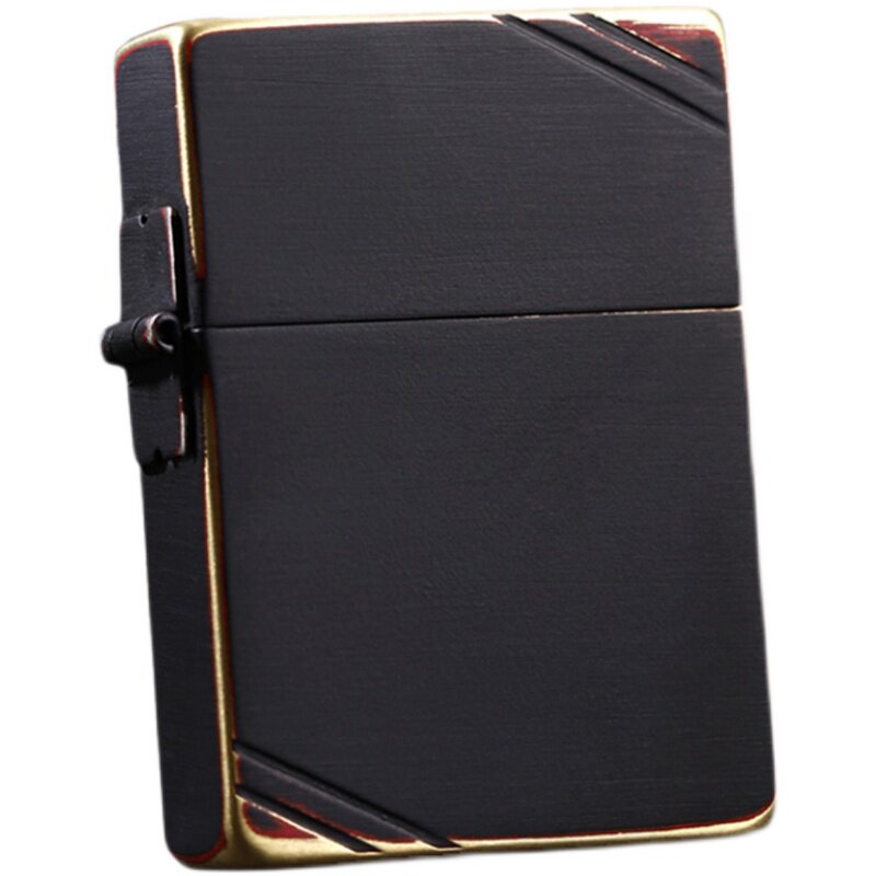 正品zippo打火机红与黑纯铜1935复刻版炭烧收藏原装芝宝煤油防风