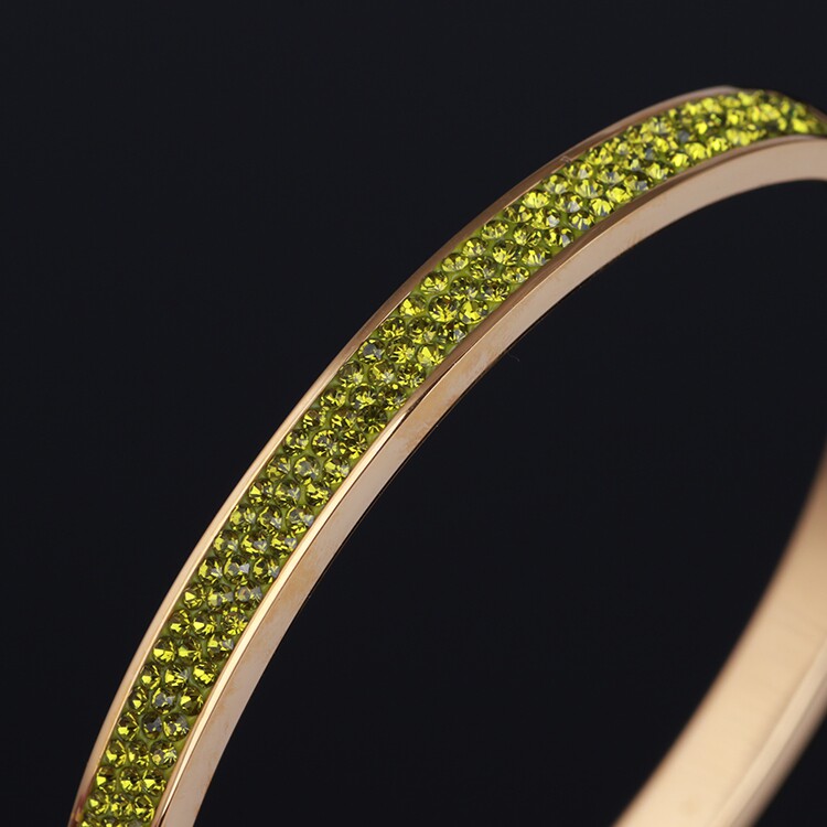 特价少量孤品henribendel时尚细款镶嵌闪耀彩色满钻可打开手镯女