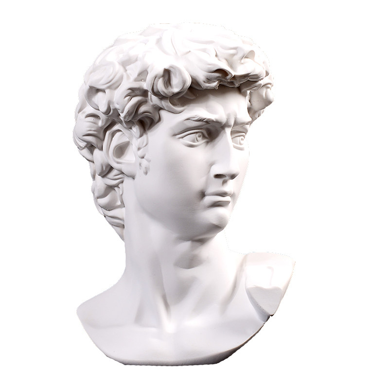 石膏大卫雕塑素描头像模型美术静物树脂摆件石膏像