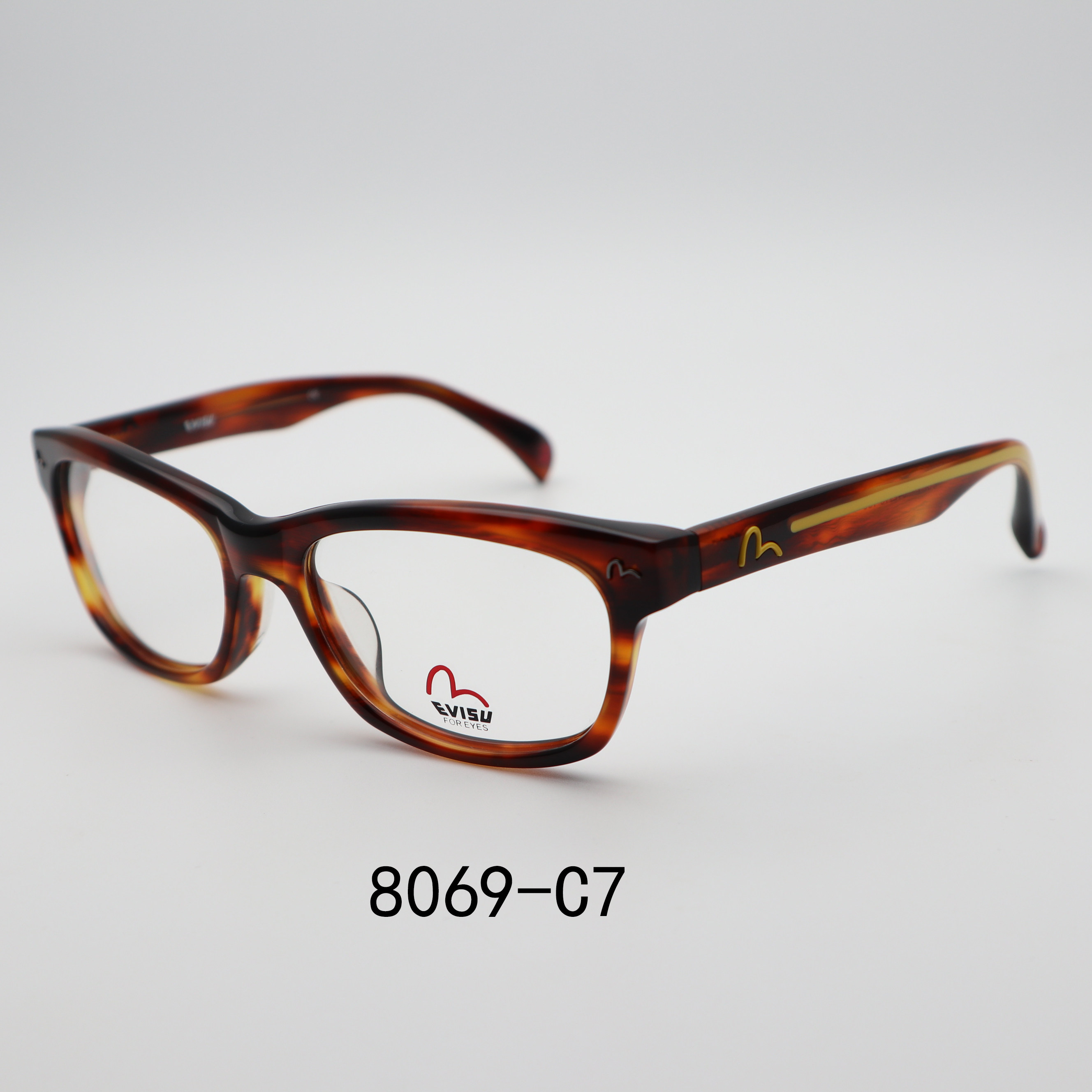 正品evisu 福神 近视眼镜框 日本进口板材架 低价清仓