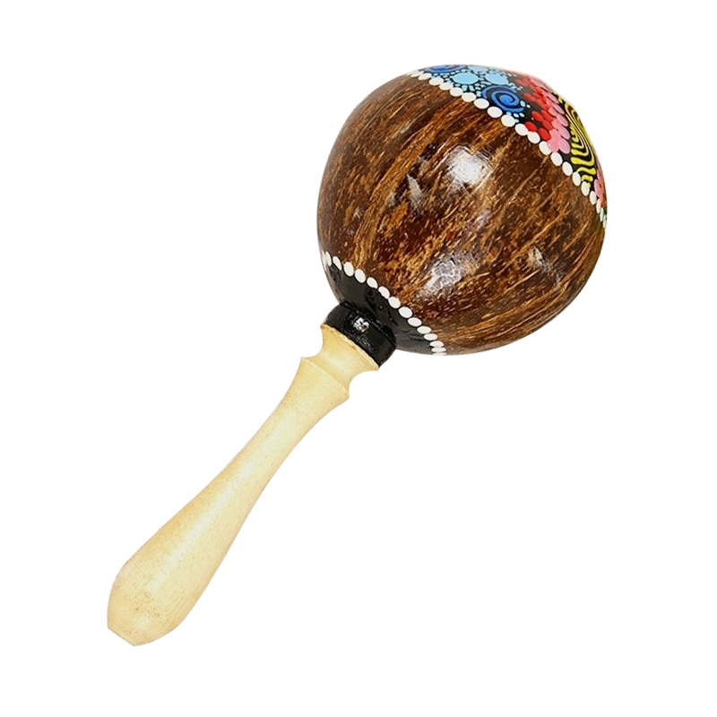 尔夫打击乐器椰壳沙锤手工沙蛋椰子砂球沙锤