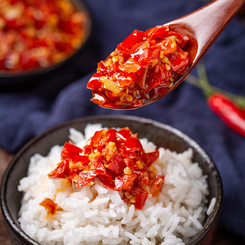 老实人辣酱江西宜春瓶装装蒜朝天酱豆辣椒酱超辣下辣椒酱