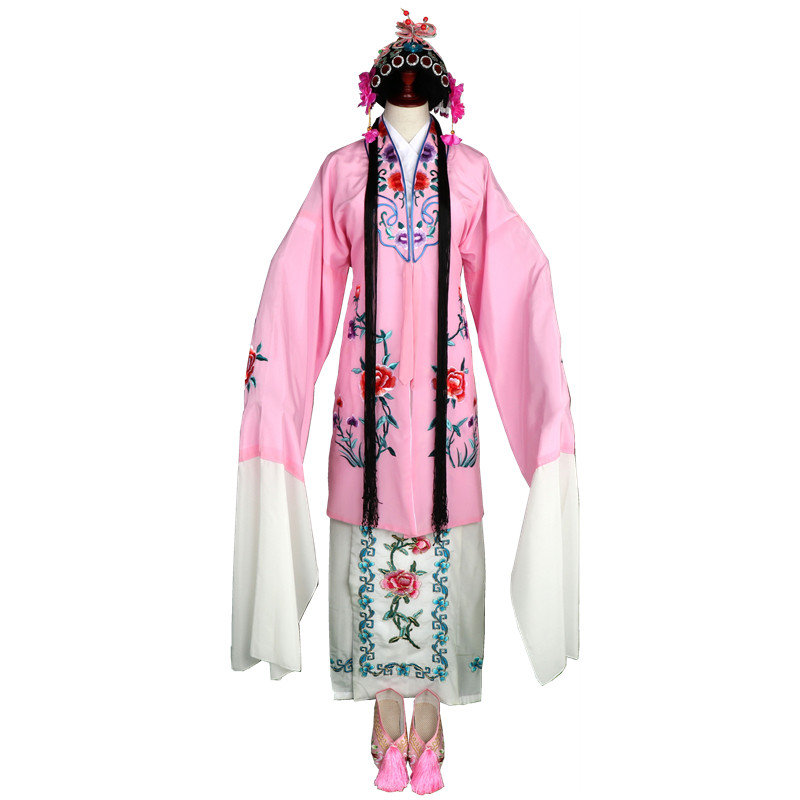 花旦戏服京剧戏服女古装练功水袖戏剧戏曲服装舞台表演中国风女披