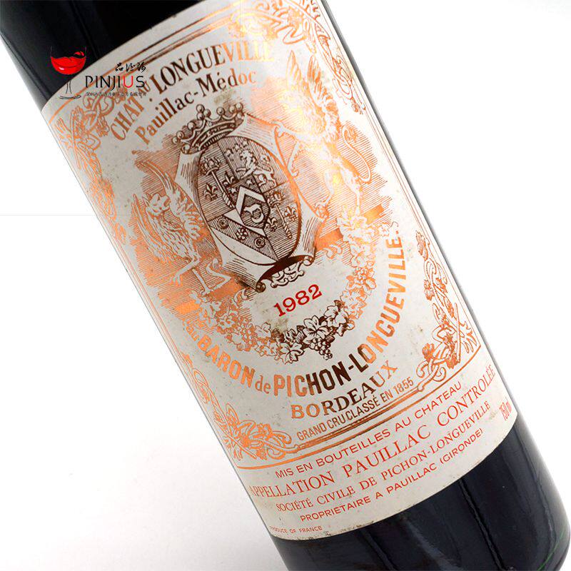 法国红酒碧尚男爵酒庄正牌红葡萄酒pichonbaron1982干红静态葡萄酒
