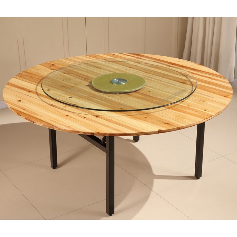 餐桌简易折叠圆桌家用餐厅客厅22米桌椅18米实木餐桌