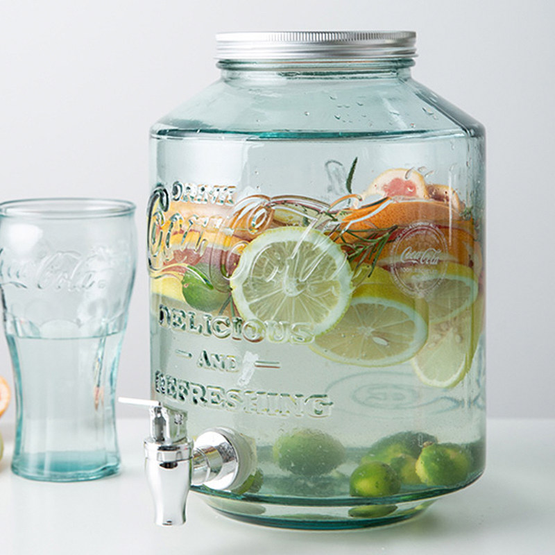 西班牙进口玻璃水罐大容量冷水水壶水果茶饮料泡菜密封罐